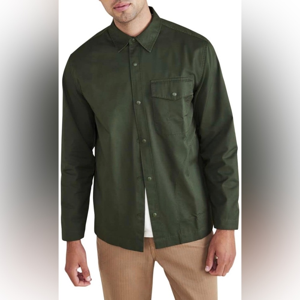 Dockers Men's Medium Dark Green Shirt Jacket